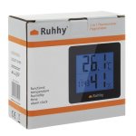 Ruhhy 19161 Digitální teploměr s vlhkoměrem černobílý