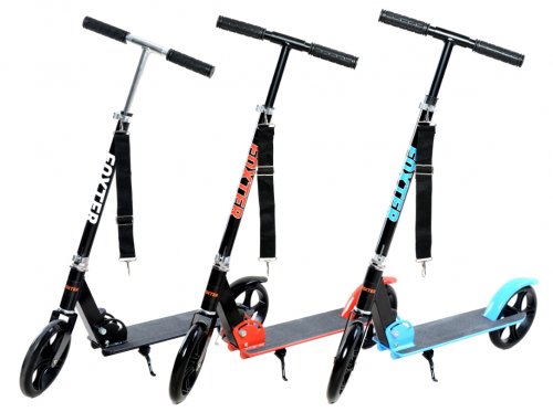 Foxter 1567 Koloběžka skládací, velká kola 200 mm, černomodrá