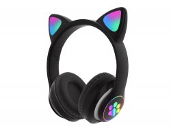 Verk 04116 Bezdrôtové slúchadlá Cat s labkou Bluetooth 5.0 čierne