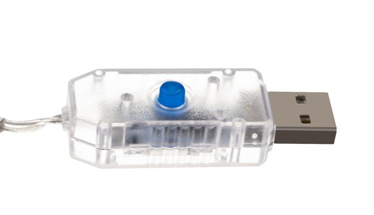 ISO 19750 Svetelný záves hviezdy 138 LED, USB, diaľkové ovládanie, teplá biela