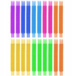 Kruzzel 19741 Stavebnica naťahovacie trubičky antistres 16,5 - 51 cm 20 ks