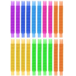 Kruzzel 19741 Stavebnice natahovací trubičky antistres 16,5 - 51 cm 20 ks