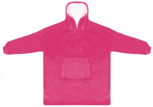 Verk Televízna mikina s kapucňou XXL tmavo ružová