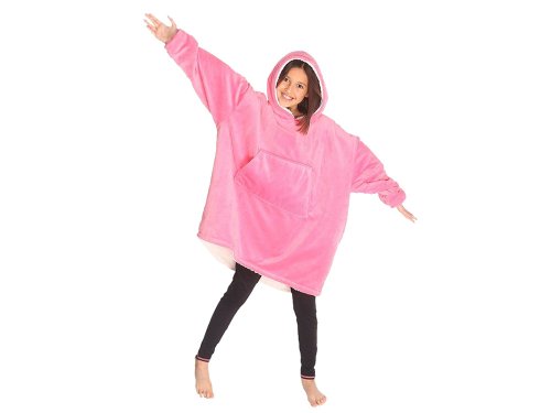 Verk Televizní mikina s kapucí XXL tmavě růžová