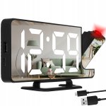 Izoxis 19576 Zrcadlové hodiny s projektorem černé