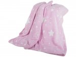 Verk 24307 Fleecová deka s rukávmi hviezdy svietiaca ružová