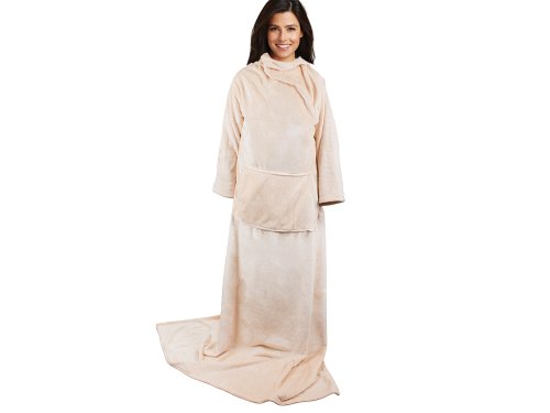 Verk 24306 Fleecová deka s rukávy béžová