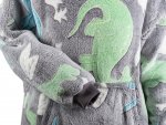 Verk 24305 Svítící plyšová mikina s kapucí dinosaurus - pro děti šedá