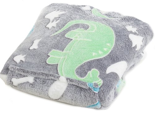 Verk 24305 Svítící plyšová mikina s kapucí dinosaurus - pro děti šedá