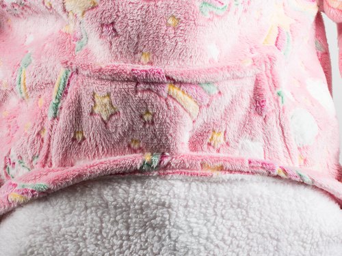 Verk 24305 Svietiaca plyšová mikina s kapucňou obloha - pre deti ružová