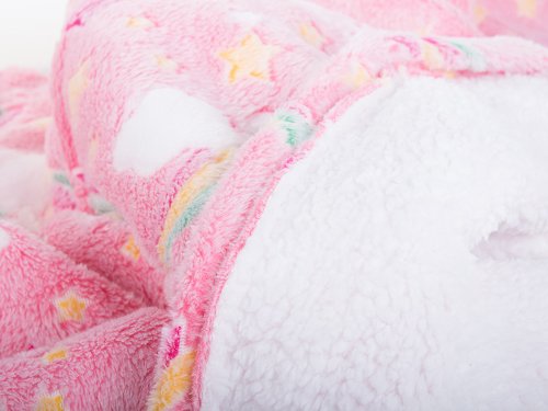 Verk 24305 Svietiaca plyšová mikina s kapucňou obloha - pre deti ružová