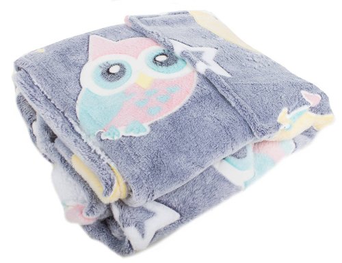 Verk 24305 Svítící plyšová mikina s kapucí sova - pro děti šedá