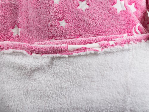 Verk Televízna mikina s kapucňou XXL svietiaca hviezdy ružová