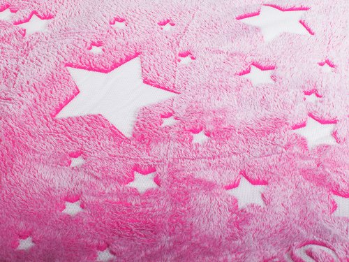 Verk Televízna mikina s kapucňou XXL svietiaca hviezdy ružová