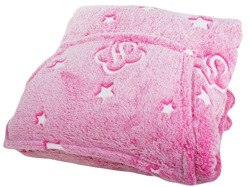 Verk Televízna mikina s kapucňou XXL svietiaca hviezdy ružová