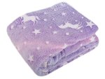 Verk Svíticí deka Soft Dreams Stars, 150 x 200 cm fialová