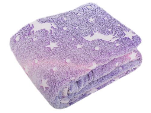 Verk Svíticí deka Soft Dreams Stars, 150 x 200 cm fialová