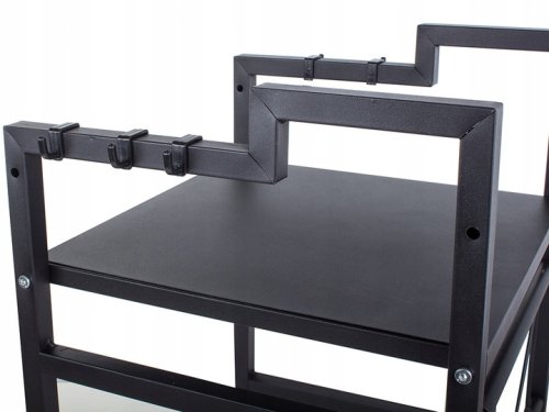 Verk 24259 Nastaviteľný kuchynský stojan na mikrovlnku čierny