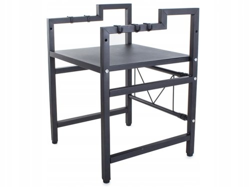 Verk 24259 Nastaviteľný kuchynský stojan na mikrovlnku čierny