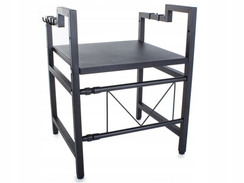 Verk 24259 Nastaviteľný kuchynský stojan na mikrovlnku čierny