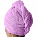 Verk 01625 Turban na vlasy z mikrovlákna ružová