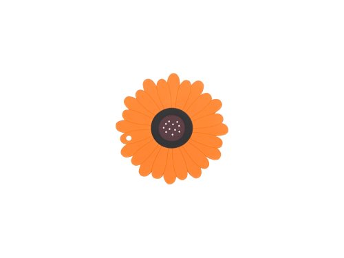 Verk 24239 Silikónová podložka pod hrnček slnečnice oranžová
