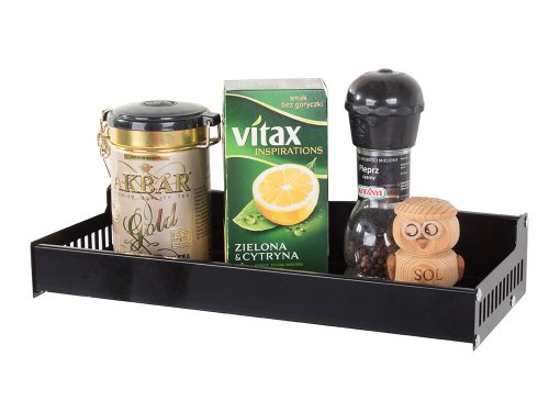 Verk 24256 Nástěnná kuchyňská police černá