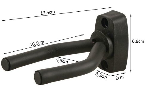 Verk 01757 Nástěnný kytarový věšák černý