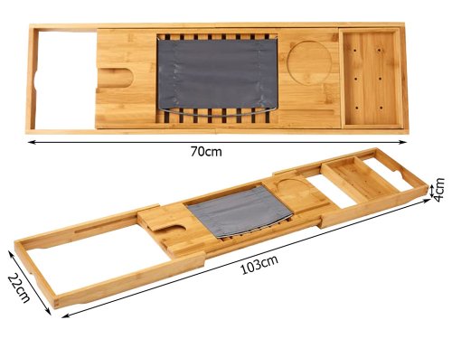 Verk 01702 Bambusový podnos na vaňu 70 - 103 cm