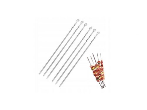 Pronett XJ4540 Grilovací jehlice ploché 50 cm, 6 ks