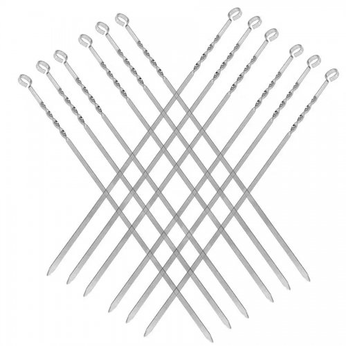 Pronett XJ4541 Grilovací jehlice ploché 50 cm, 12 ks