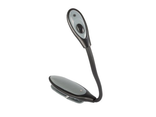 Verk 01682 Praktická LED lampička s klipem černošedá