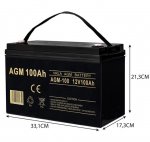 ISO 20805 Bezúdržbová baterie AGM 12V 100Ah