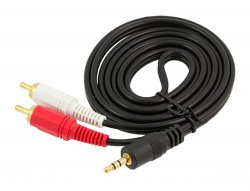 APT AK233 Kabelový jack 3,5mm-2xRCA CINCH 1,5M 