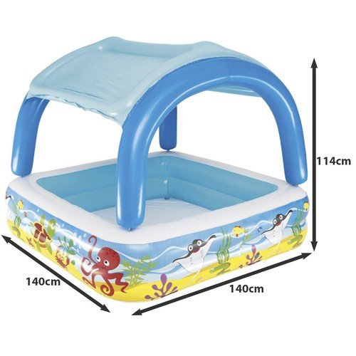 BESTWAY 52192 Bazén se stříškou 147x147x122 cm