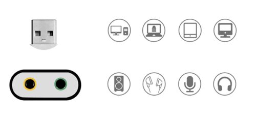 APT AK103F USB Zvuková karta 7.1 Virtual