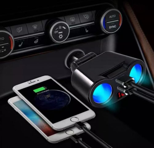 APT PLS41 Rozbočovač pro autozapalovač 2x USB 12-24V 