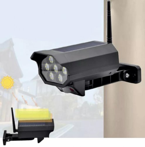 APT AK333 Atrapa kamery LED solárne, senzor pohybu, súmraku, diaľkové ovládanie
