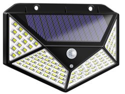 Verk 01728 Solárne vonkajšie 100 LED SMD osvetlenie s pohybovým senzorom