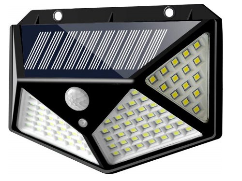 Verk 01728 Solární venkovní 100 LED SMD osvětlení s pohybovým senzorem