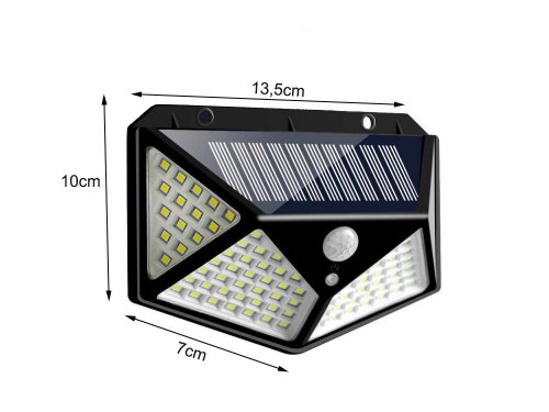 Verk 01728 Solárne vonkajšie 100 LED SMD osvetlenie s pohybovým senzorom