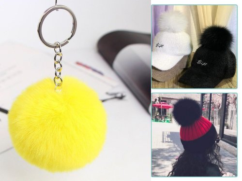 Verk 01770 Prívesok na kľúče a kabelku Bambula žltá