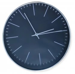 Foxter 1228 Nástenné hodiny 30 cm čierno - strieborné