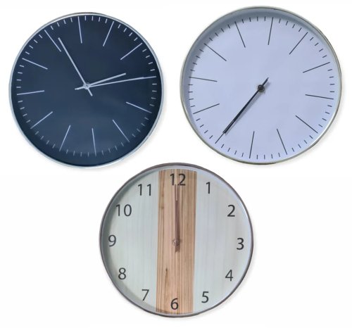 Foxter 1228 Nástěnné hodiny 30 cm černo - stříbrné