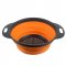Ruhhy 20780 Skládací silikonový cedník 24 cm oranžovošedý