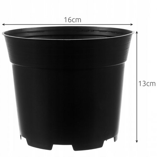 Gardlov 20846 Kvetináče na rastliny 16 cm, 500 ks čierne