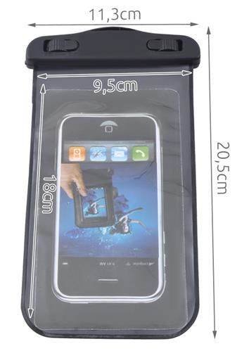 Verk Voděodolné pouzdro na telefon černá