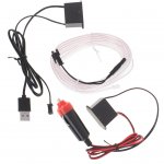 KIK KX4956 LED ambientné osvetlenie pre auto/auto USB/12V páska 3m biela