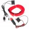 KIK KX4955 LED ambientní osvětlení pro auto/auto USB/12V páska 5m červená
