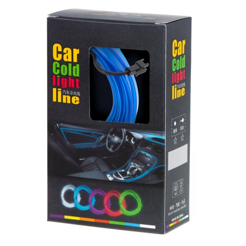 KIK KX4956 LED ambientní osvětlení pro auto/auto USB/12V páska 3m modrá